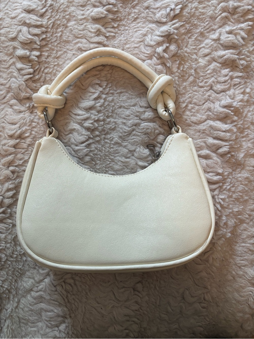 Windsor Cream Mini Shoulder Bag with Knotted Handle